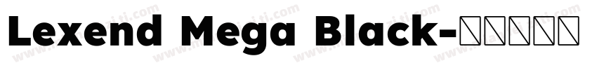 Lexend Mega Black字体转换